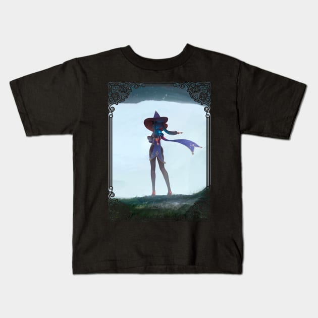 Mona - Genshin Impact Kids T-Shirt by SaucyBandit